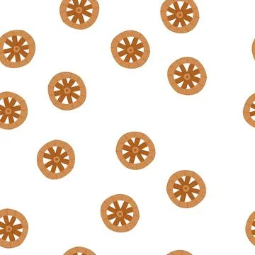 Pattern old wheel ancient cartoon vector Illustrazione stock