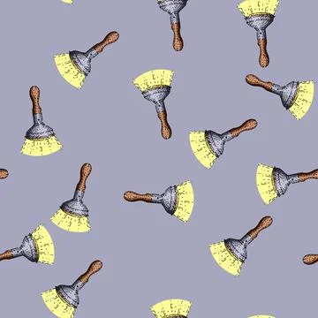 Pattern oldfashioned flashlight sketch hand drawn black Stock Illustration