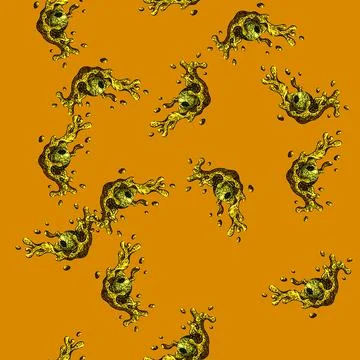 Pattern oline oil splash sketch hand drawn Illustrazione stock