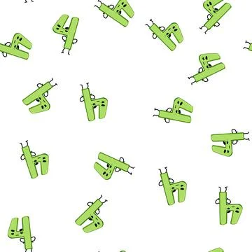Pattern one number character cartoon vector Stock Illustration