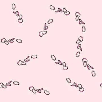 Pattern onion red ring sketch hand drawn Stock Illustration