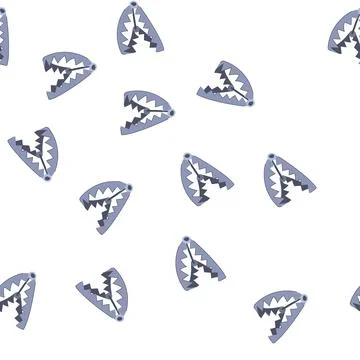 Pattern open animal trap symbolizing danger and risk Illustrazione stock