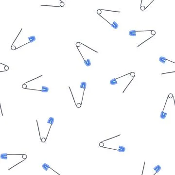 Pattern open safety pin showing concept of security Stock Illustration