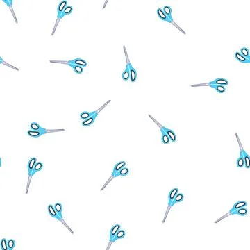 Pattern open scissor cartoon vector Illustrazione stock