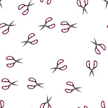 Pattern open scissor cut cartoon vector Stock Illustration