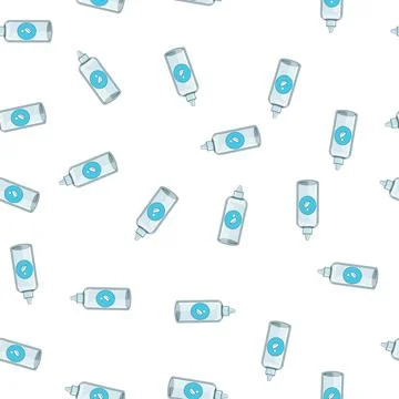Pattern optical contact lens solution cartoon vector Stock Illustration