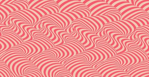 Pattern with optical illusion. Abstract 3D geometrical background. Vector ill Illustrazione stock