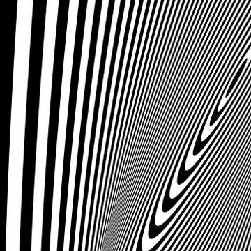 Pattern with optical illusion. Black and white background Stock Illustration