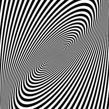 Pattern with optical illusion. Black and white background 库存插图