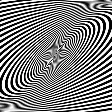 Pattern with optical illusion. Black and white background イラスト素材