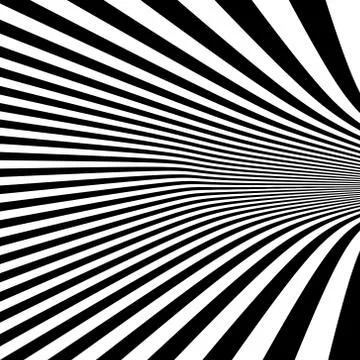 Pattern with optical illusion. Black and white background Stock Illustration
