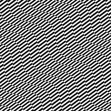 Pattern with optical illusion. Black and white design. Stock Illustration