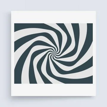 Pattern with optical illusion. Black and white design. Stock Illustration