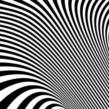 Pattern with optical illusion. Black and white background. Pattern with op... Stock Photos