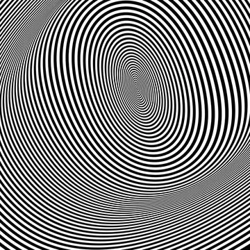 Pattern with optical illusion. Black and white background. Pattern with op... Foto stock