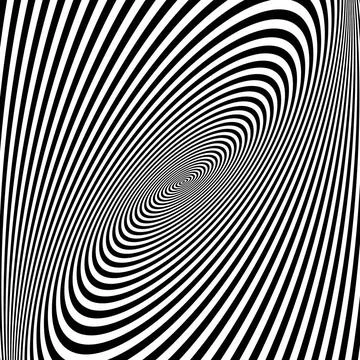Pattern with optical illusion. Black and white background. Pattern with op... Foto stock