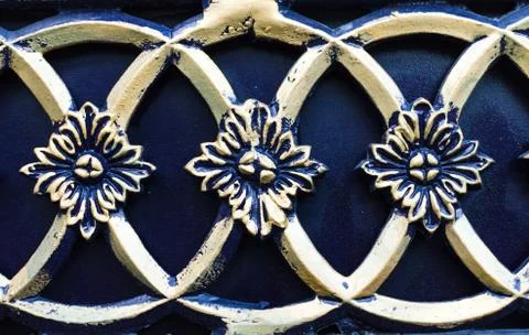 The pattern or background on metallic gate Stock Photos