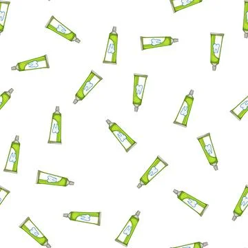Pattern oral toothpaste cartoon vector sign color Stock Illustration