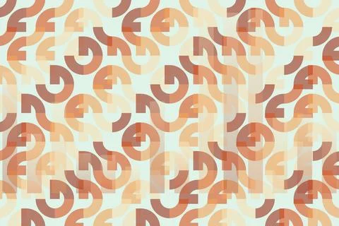 Pattern of orange and beige numbers on light background Stock Photos