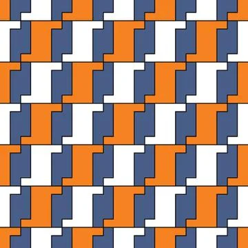 Pattern with orange and blue Stock Illustration