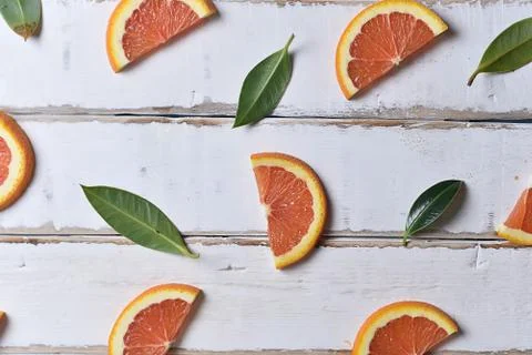 Pattern of orange and lemon slices Stock Photos