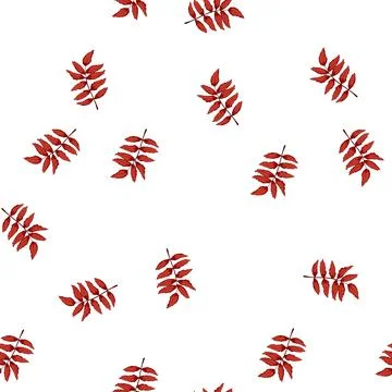 Pattern orange autumn leaf cartoon vector イラスト素材