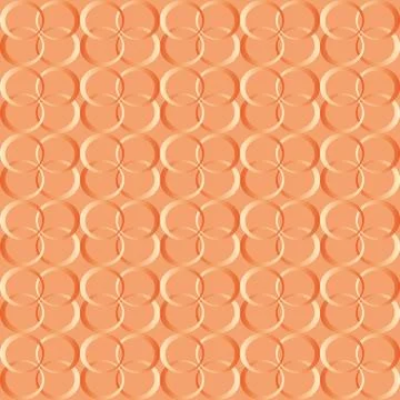 Pattern with orange circles on orange background Stock Illustration