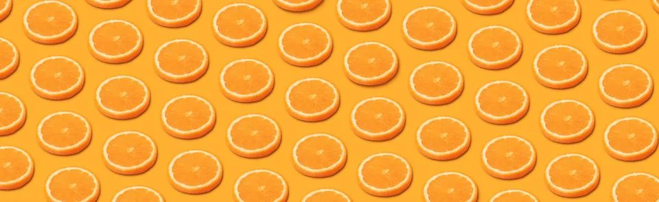 Pattern with orange citrus Stock Photos