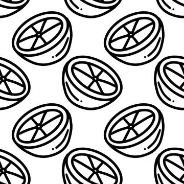 Pattern of orange doodle Stock Illustration