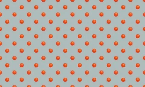 Pattern of orange dots on light gray background Stock Illustration