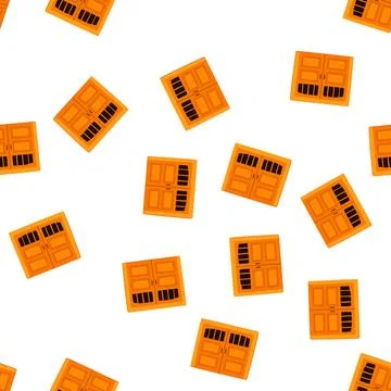 Pattern orange double garage door vector on white background 스톡 일러스트