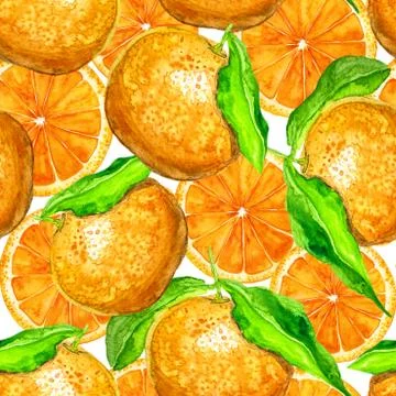 Pattern with orange Illustrazione stock