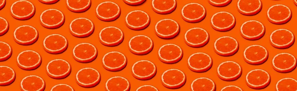 Pattern with orange panoramic 写真素材