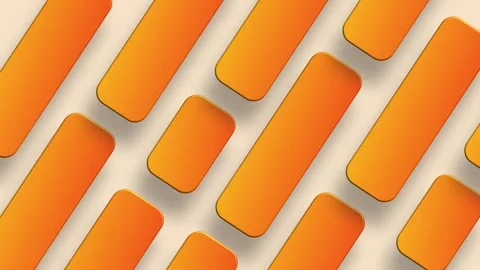 Pattern of orange rectangular blocks on white background abstract 3d Stock Footage 327945529