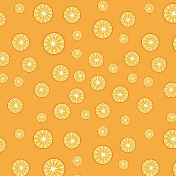 Pattern of Orange Slices Stock Illustration