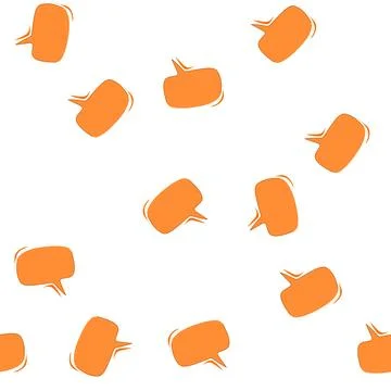 Pattern orange speech bubble for communication and ideas 스톡 일러스트