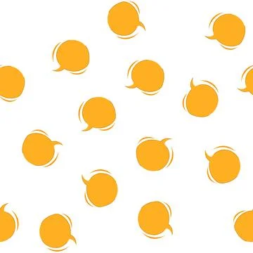 Pattern orange speech bubble with communication concept Illustrazione stock