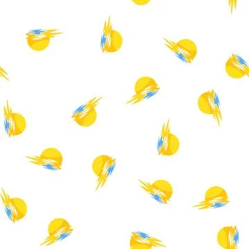 Pattern orange sunset cartoon vector 库存插图