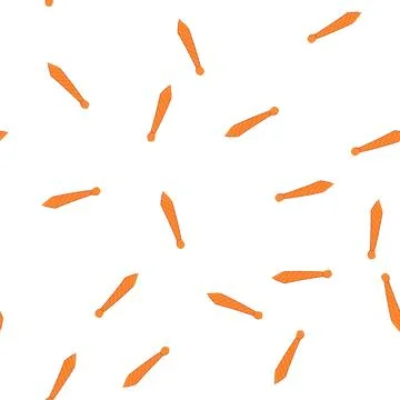 Pattern orange tie showing professional dress code accessory Stock Illustration