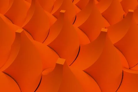 Pattern of orange twisted pyramid shapes イラスト素材