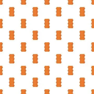 Pattern of orange wooden ladders in rows Illustrazione stock