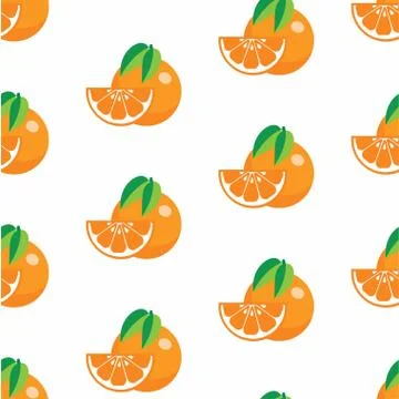 Pattern with oranges Stock Illustration