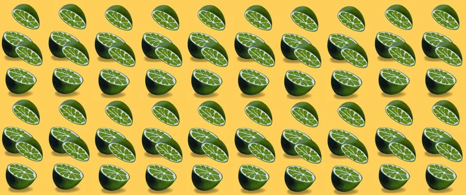 The pattern of Oranges or Lemons. Cut in half. Colored background. Illustrazione stock