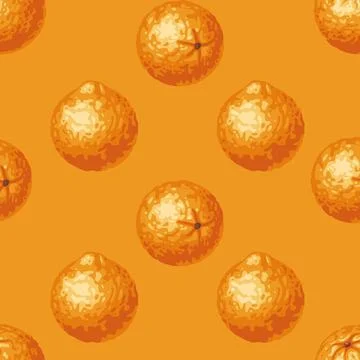Pattern of oranges on an orange background Stock Illustration