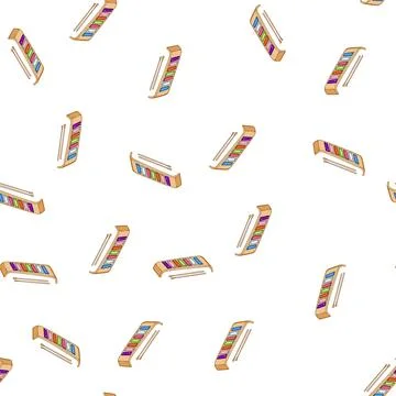 Pattern orchestra xylophone cartoon vector Stock Illustration
