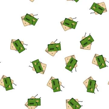 Pattern order cardboard box character cartoon vector Illustrazione stock