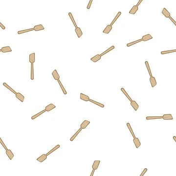 Pattern organic bamboo utensils cartoon vector Stock Illustration