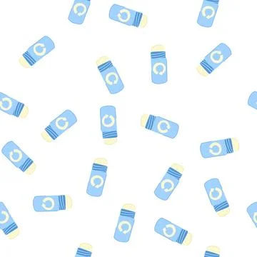 Pattern organic deodorant eco friendly cartoon vector Stock Illustration