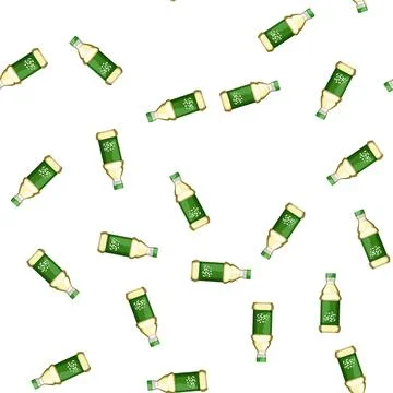 Pattern organic vinegar bottle cartoon vector Stock Illustration
