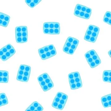 Pattern organize fresh herb freezing tray cartoon vector Stockillustratie